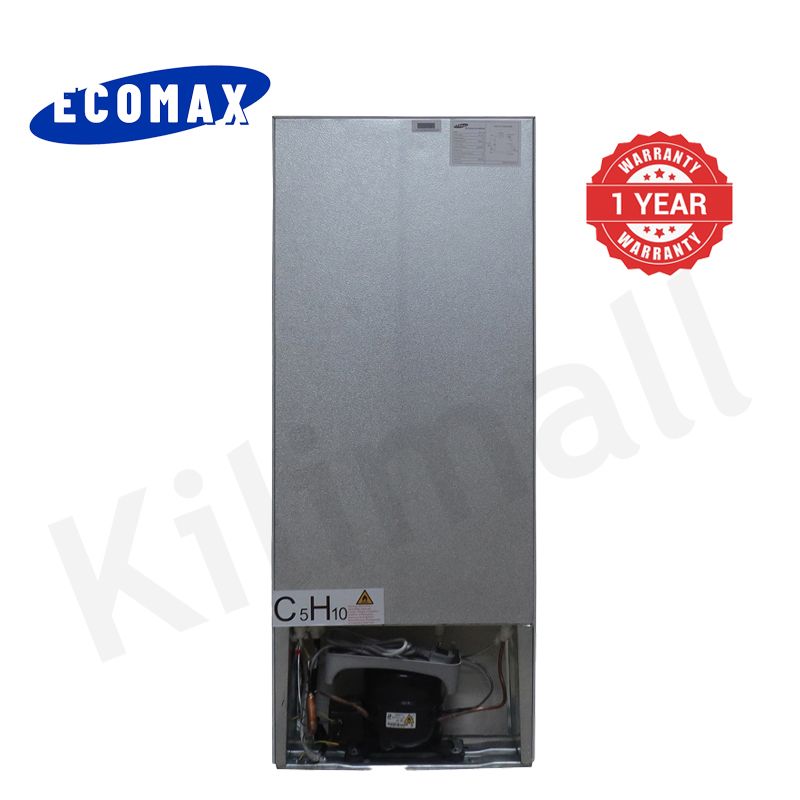 ECOMAX 118L Double Doors Fridge Freezer Refrigerator with Lock and Keys BCD-118