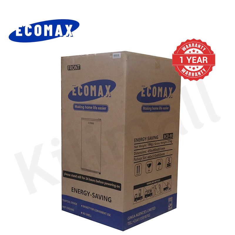 ECOMAX 90L Single Door Refrigerator Home Improvement Energy Saving Fridge with Lock and Keys BCD-90