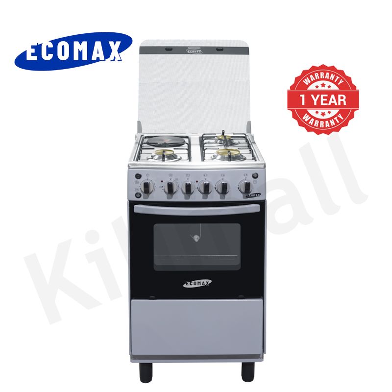 ECOMAX 3 Gas + 1 Electric 4 Burners Free Standing Gas Cooker Cooking Range with 60L Oven Automatic lgnition LX-680-3G1E