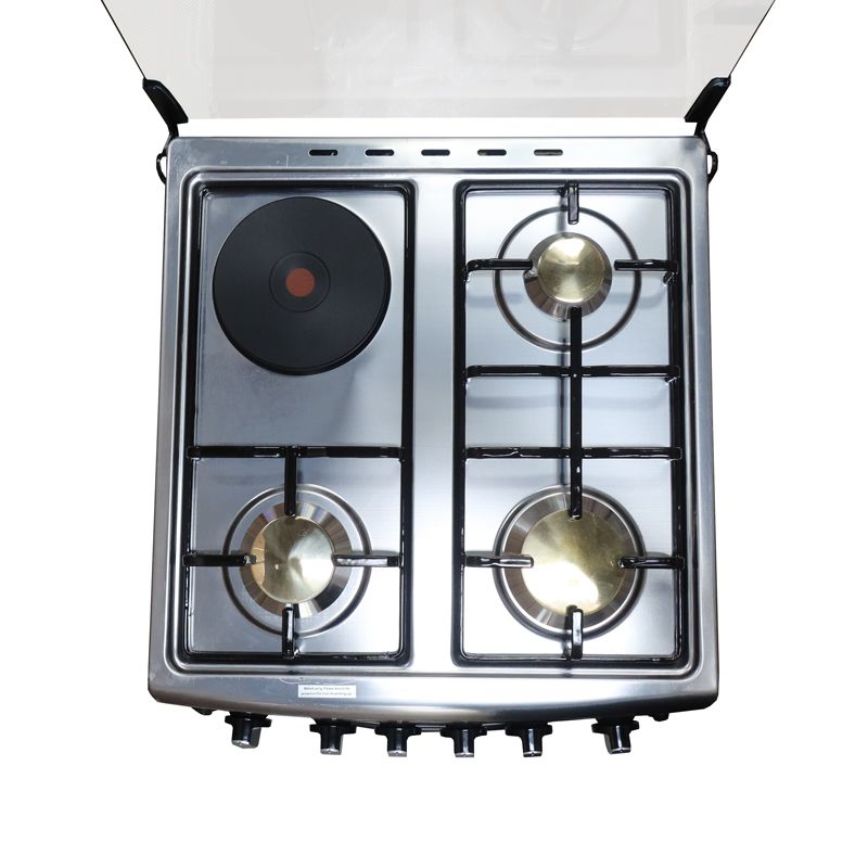 ECOMAX 3 Gas + 1 Electric 4 Burners Free Standing Gas Cooker Cooking Range with 60L Oven Automatic lgnition LX-680-3G1E