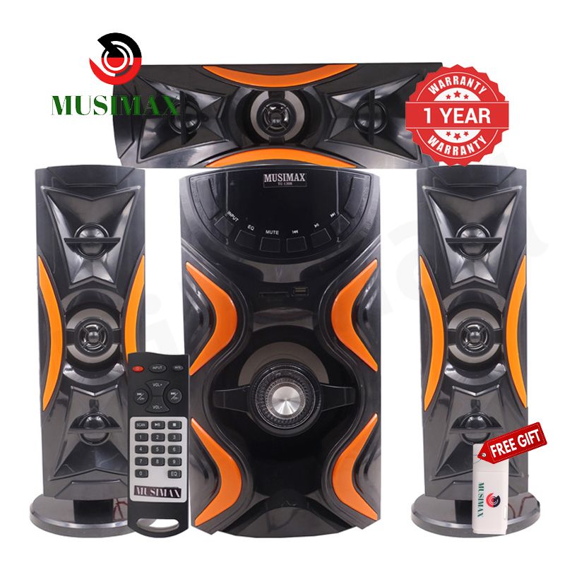 MUSIMAX 3.1CH Bluetooth LM-1108 Woofer Home Theater System Speaker Systems Subwoofer USB/SD/FM Home Audio System with Remote Control 3000W