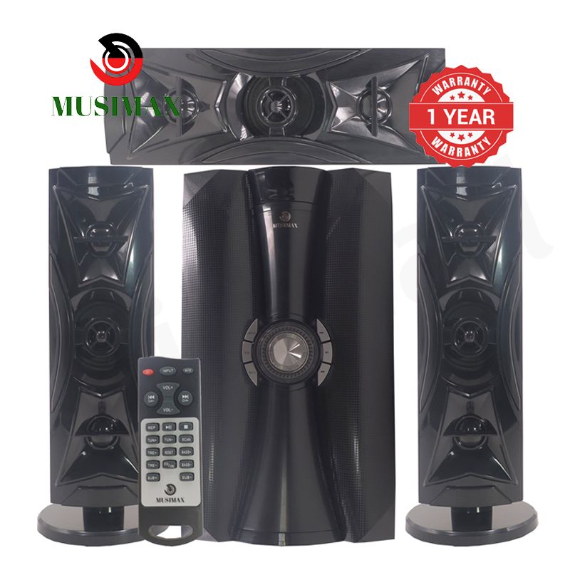 MUSIMAX 3.1CH HI-FI Multimedia Bluetooth LM-1106 Woofer Home Audio System Speaker Systems Home Theater System Subwoofer with Remote Control 3000W