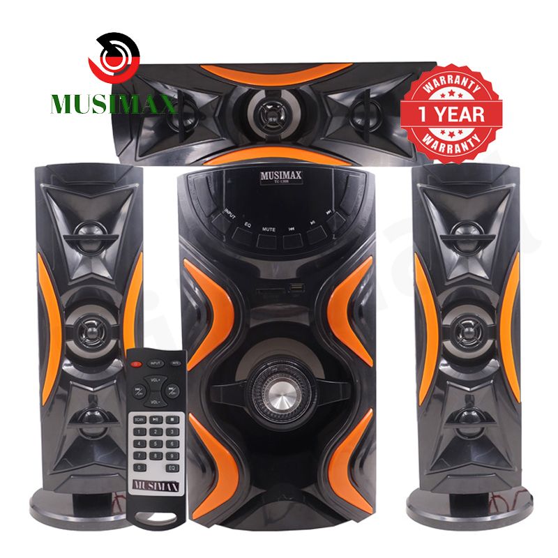 MUSIMAX 3.1CH Bluetooth LM-1108 Woofer Home Theater System Speaker Systems Subwoofer USB/SD/FM Home Audio System with Remote Control 3000W