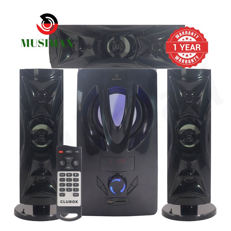 MUSIMAX 3.1CH Bluetooth LM-1107 Woofer Home Theater System Speaker Systems Subwoofer USB/SD/FM Home Audio System with Remote Control 12000W