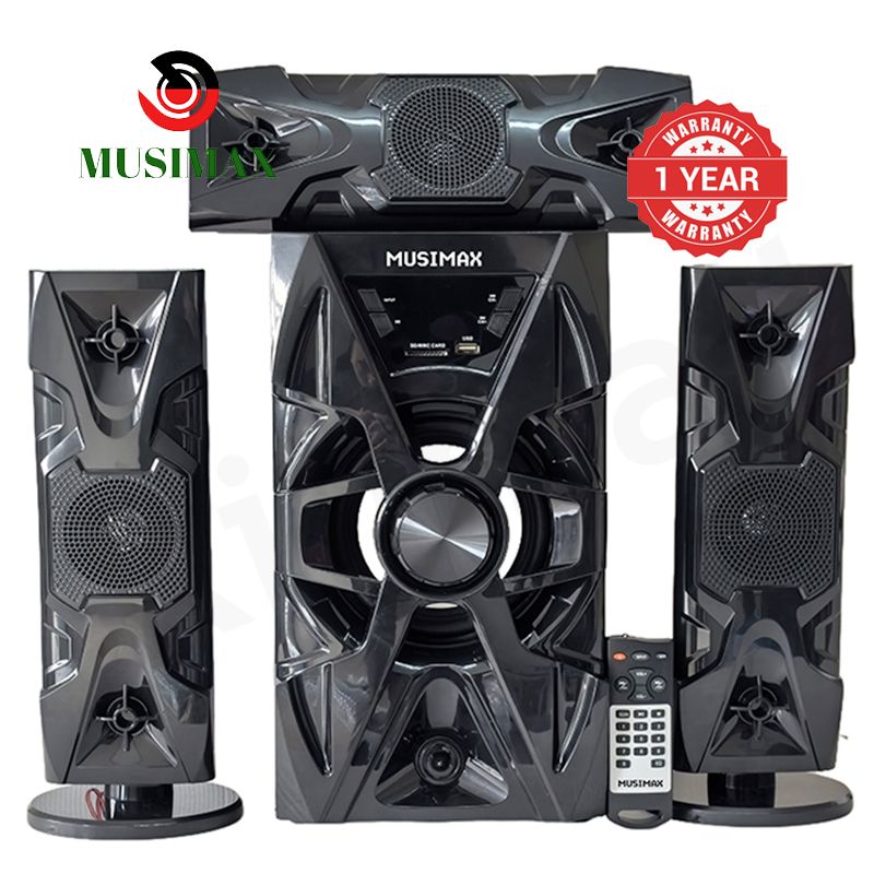 MUSIMAX 3.1CH X-Base LM-1105 Woofer HI-FI BT Speaker Systems AC/DC Subwoofer Home Audio System 3000W with Remote Control Bluetooth FM USB SD