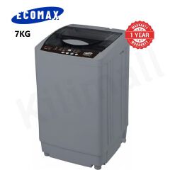 ECOMAX 7KG Fully Automatic Top Load Washing Machine with Multiple Wash Programs Energy Saving With 8 Water Levels  Washer Electronic Control Transparent Lid Q7kg