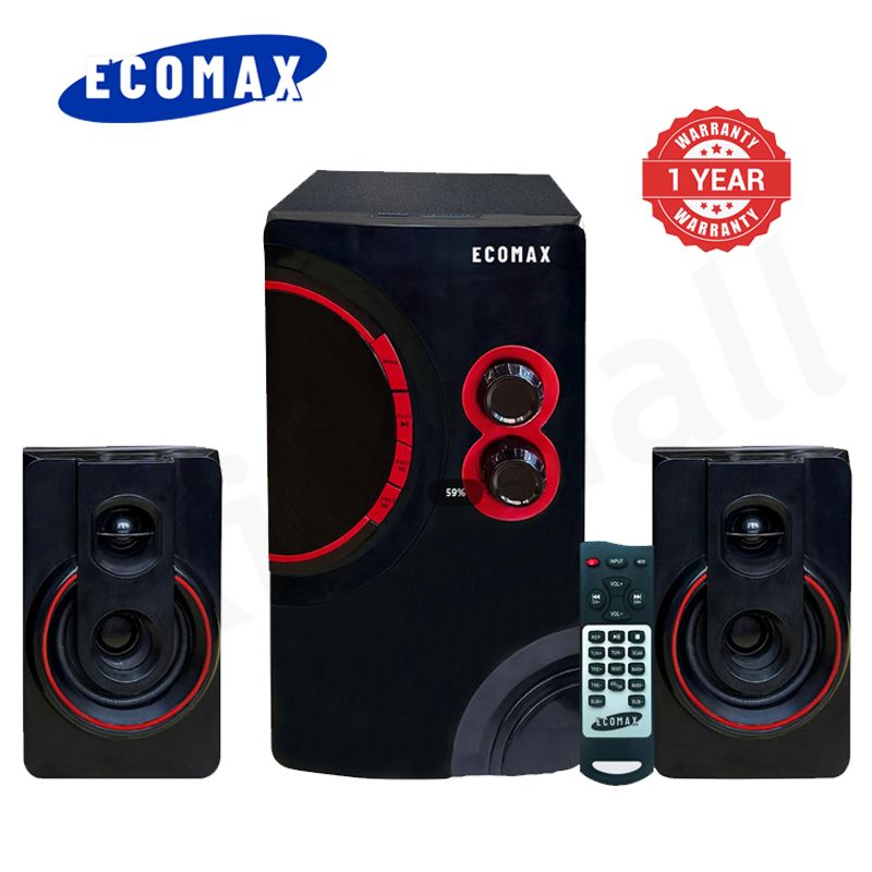ECOMAX 2.1CH Multimedia Bluetooth Woofer Speaker Systems Subwoofer Home Audio System LX-500