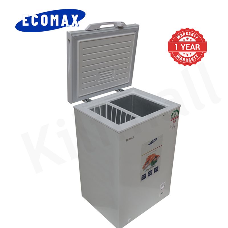 ECOMAX 119L Chest Freezer Deep Freezer with Basket for Meat Storage Energy Star Rated Upright Freezer BD-119