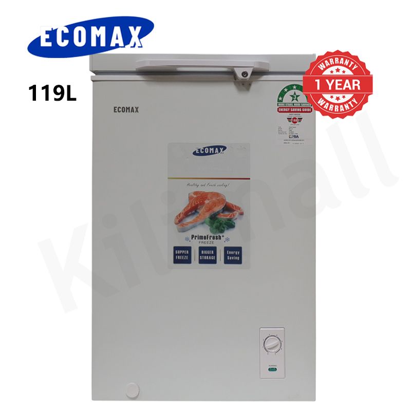 ECOMAX 119L Chest Freezer Deep Freezer with Basket for Meat Storage Energy Star Rated Upright Freezer BD-119