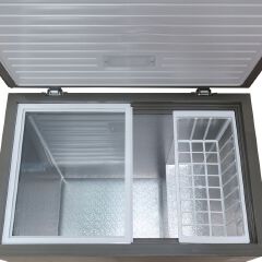 ECOMAX 219L 219L Large Capacity Chest Deep Freezer Secure Lock With Keys Removable Storage Basket Low Power Energy Saving Ideal for Home Kitchen Small Business Commercial Use