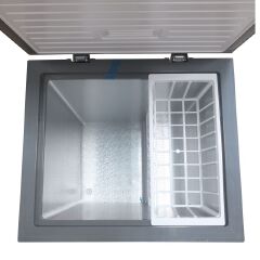 ECOMAX BD-169 169L Large Chest Freezer Top Open Chest Freezer, Stay-Open Lid Design, Energy Saving Household Deep Freezing Machine Secure Lock Keys