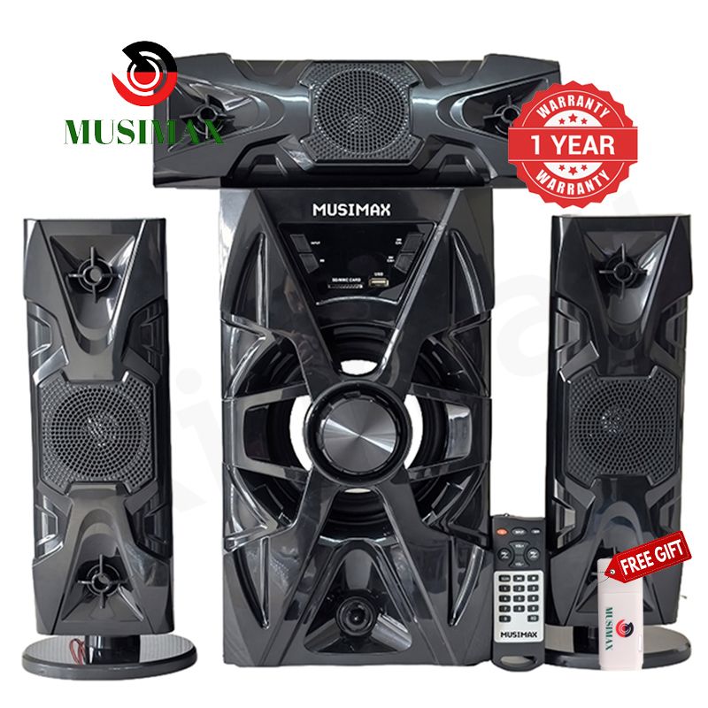 MUSIMAX 3.1CH X-Base LM-1105 Woofer HI-FI BT Speaker Systems AC/DC Subwoofer Home Audio System 3000W with Remote Control Bluetooth FM USB SD