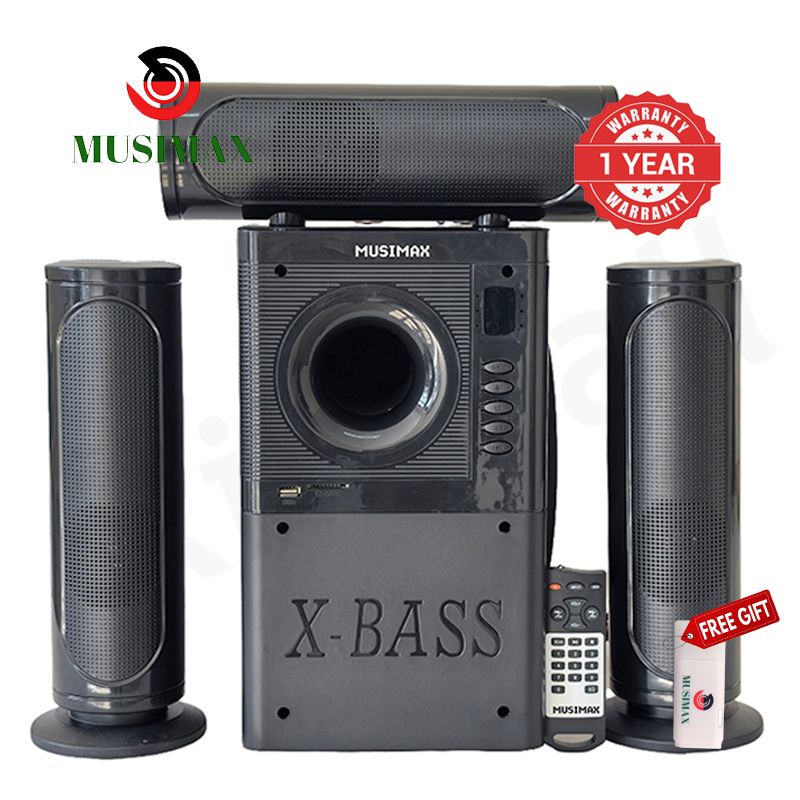 MUSIMAX 3.1CH Bluetooth LM-1109 Woofer Home Theater System Speaker Systems Subwoofer USB/SD/FM Home Audio System with Remote Control 3000W