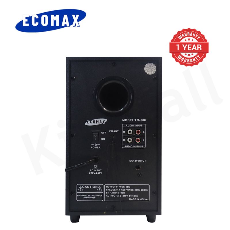 ECOMAX 2.1CH Multimedia Bluetooth Woofer Speaker Systems Subwoofer Home Audio System LX-500