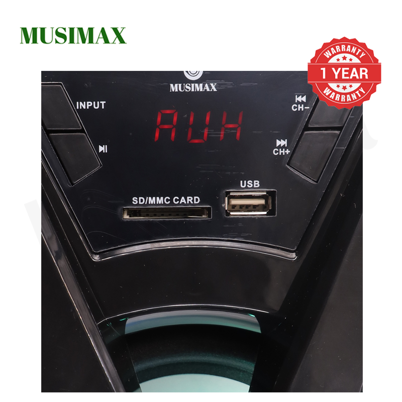 MUSIMAX 3.1CH X-Base LM-1105 Woofer HI-FI BT Speaker Systems AC/DC Subwoofer Home Audio System 3000W with Remote Control Bluetooth FM USB SD