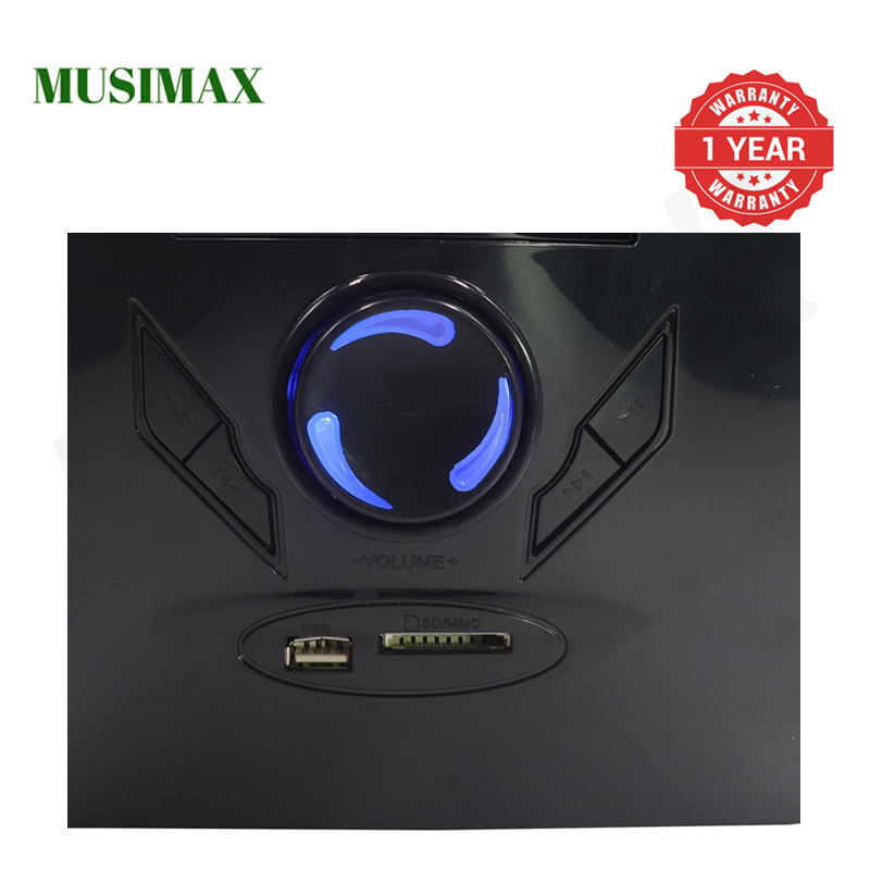 MUSIMAX 3.1CH Multimedia Bluetooth Woofer LM-1107 Home Theater System Speaker Systems Subwoofer USB/SD/FM/DVD Input Home Audio System with Remote Control 3000W