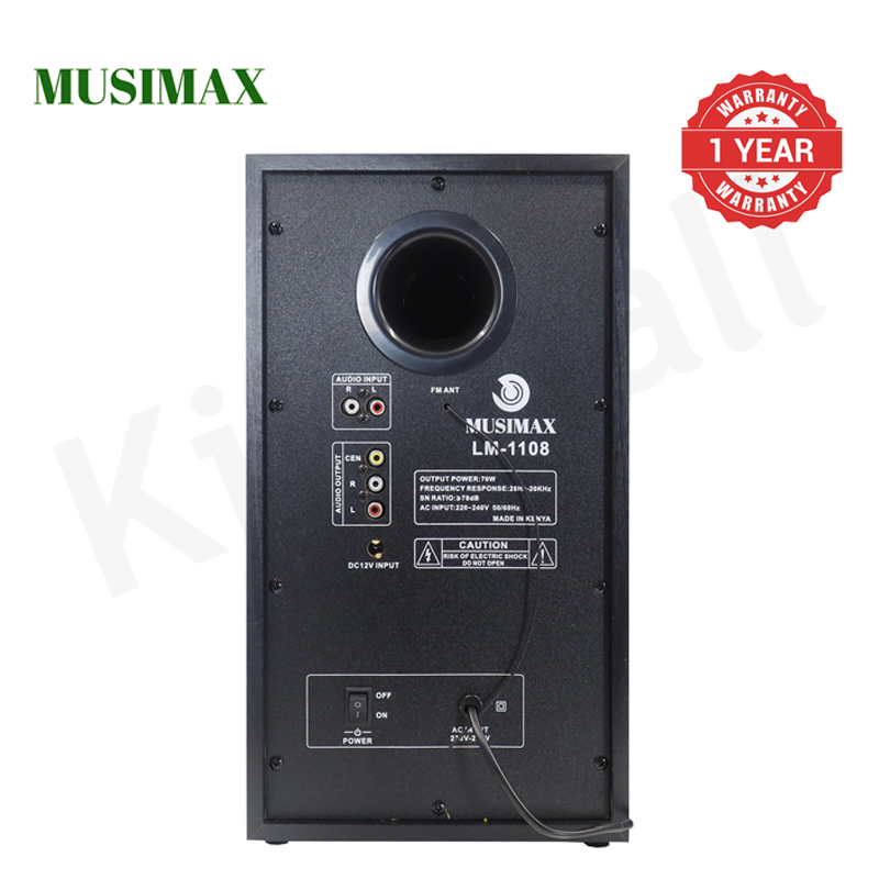 MUSIMAX 3.1CH Bluetooth LM-1108 Woofer Home Theater System Speaker Systems Subwoofer USB/SD/FM Home Audio System with Remote Control 3000W