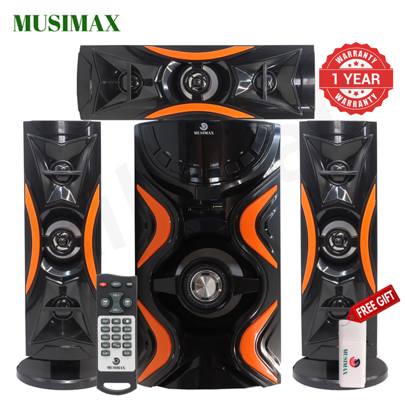 MUSIMAX 3.1CH Bluetooth LM-1108 Woofer Home Theater System Speaker Systems Subwoofer USB/SD/FM Home Audio System with Remote Control 3000W