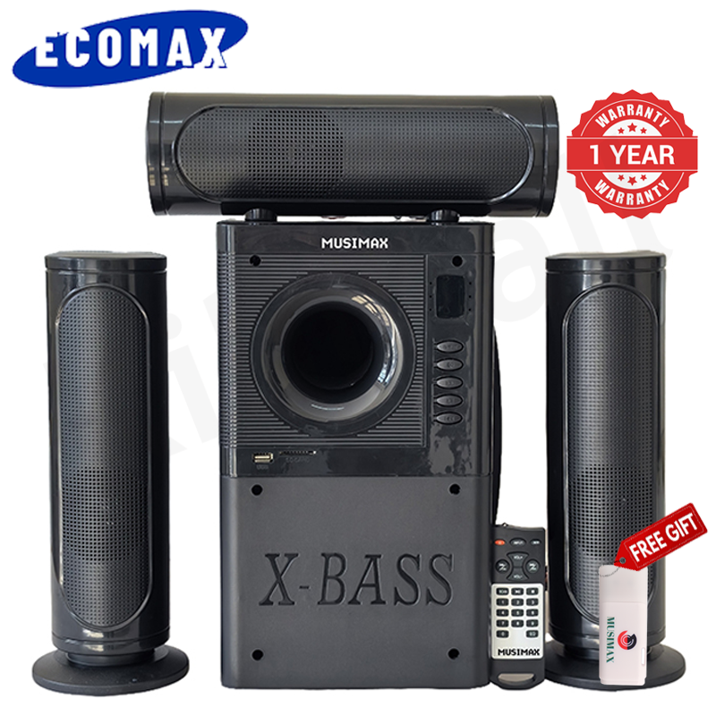 ECOMAX 3.1CH Bluetooth LM-1109 Woofer Home Theater System Speaker Systems Subwoofer USB/SD/FM Home Audio System with Remote Control 3000W