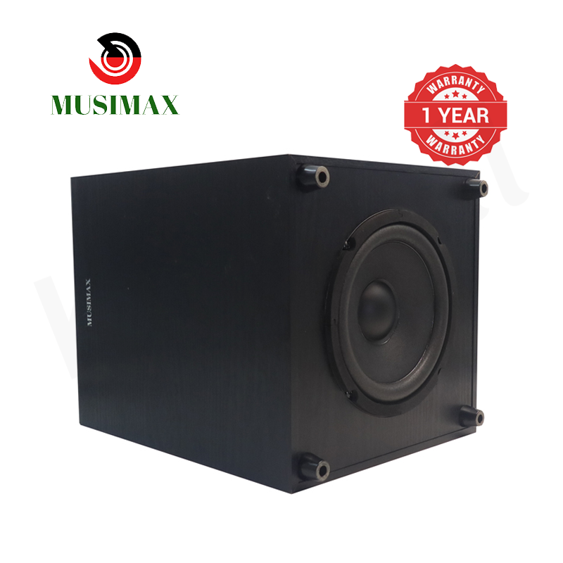 MUSIMAX 2.1CH Multimedia Bluetooth Speaker System with 3-Inch Dual Satellite Subwoofer Home Audio System Woofer FM USB Remote 80W Output Power LX-80