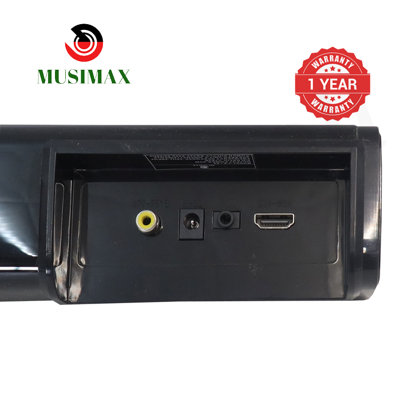 MUSIMAX 2.1CH Multimedia Bluetooth Speaker System with 3-Inch Dual Satellite Subwoofer Home Audio System Woofer FM USB Remote 80W Output Power LX-80