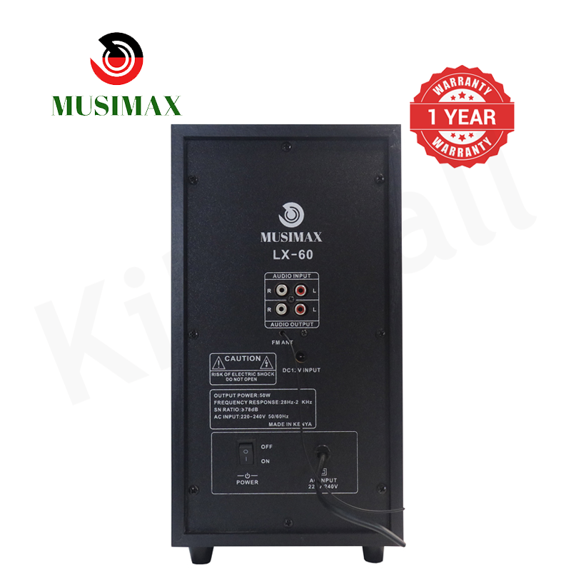 MUSIMAX 2.1CH Multimedia Bluetooth Woofer Speaker Systems Subwoofer Home Audio System PMPO 5000W LX-60