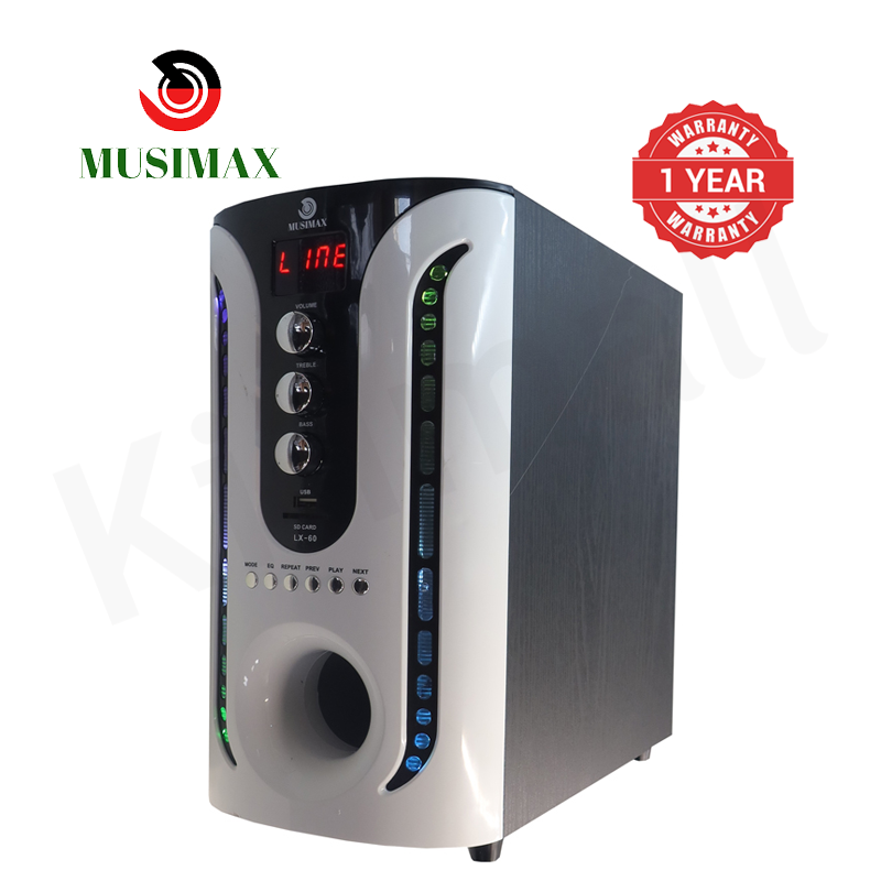 MUSIMAX 2.1CH Multimedia Bluetooth Woofer Speaker Systems Subwoofer Home Audio System PMPO 5000W LX-60