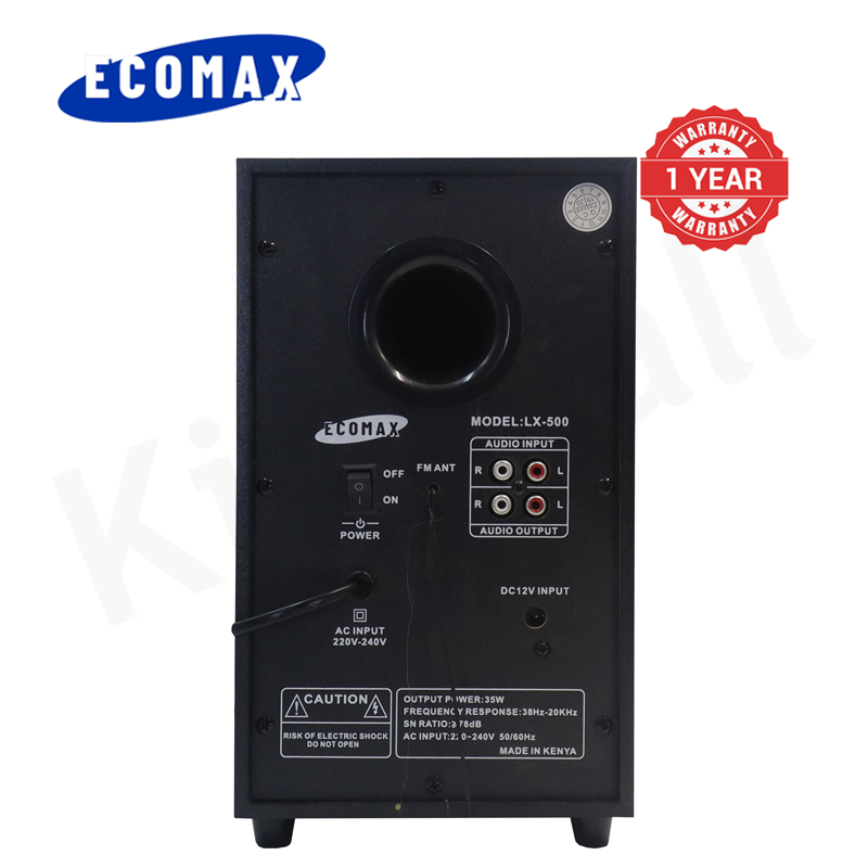 ECOMAX 2.1CH Multimedia Bluetooth Woofer Speaker Systems Subwoofer Home Audio System LX-500