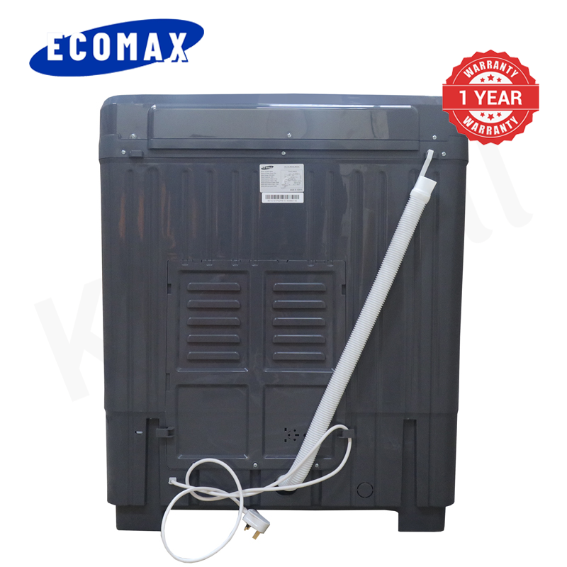 ECOMAX 9KG Twin Tub Washing Machine Air Dry Washer with Transparent Top Lid B9kg