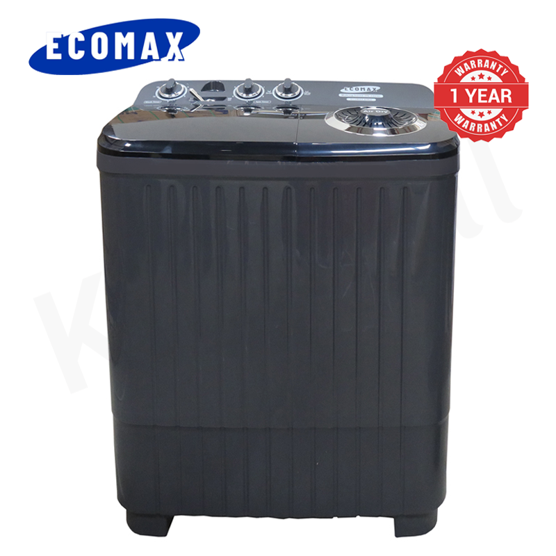 ECOMAX 9KG Twin Tub Washing Machine Air Dry Washer with Transparent Top Lid B9kg