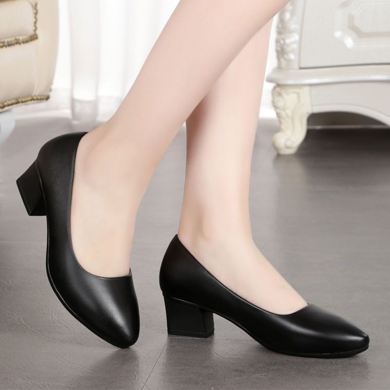 New Arrivals Mvman Women's Loafers Slip on Shoes Chunky Low Block Heels Closed Toe Pumps Shoes Office Shoes Ladies Elegant Wedding Dress Shoes