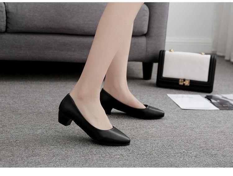 New Arrivals Mvman Women's Loafers Slip on Shoes Chunky Low Block Heels Closed Toe Pumps Shoes Office Shoes Ladies Elegant Wedding Dress Shoes
