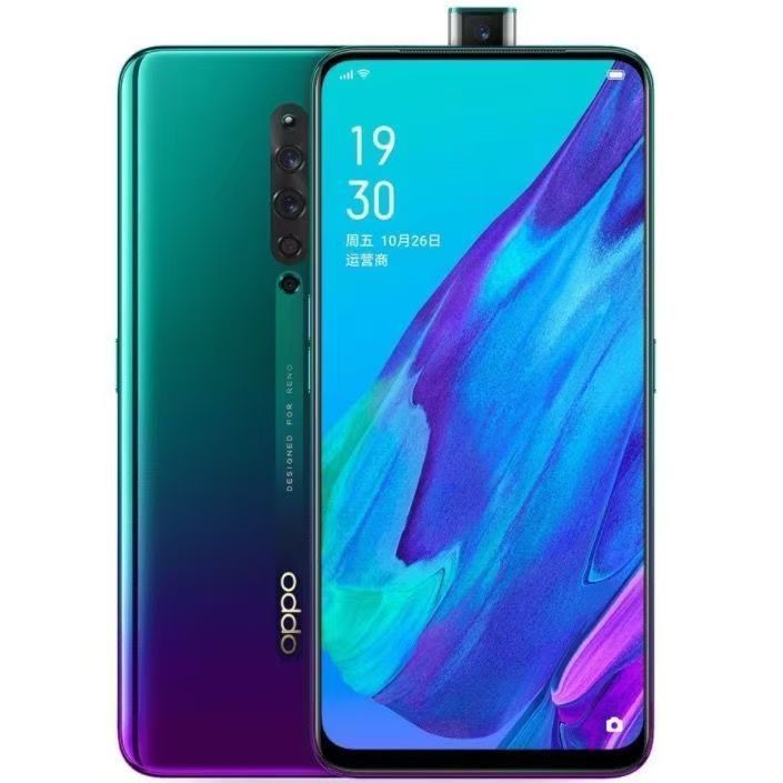 Refurbished OPPO Reno 2Z Real memory 8G+ 128GB Grade A Quality 6.5" Smart Phone without Fingerprint unlock phone Dual SIM 4G  Phone Back Camera 48MP 100% Battery Capacity 4000mAh  Mobile Phones