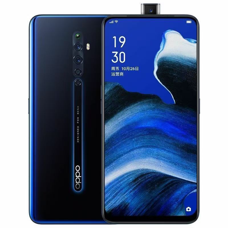 Refurbished OPPO Reno 2Z Real memory 8G+ 128GB Grade A Quality 6.5" Smart Phone without Fingerprint unlock phone Dual SIM 4G  Phone Back Camera 48MP 100% Battery Capacity 4000mAh  Mobile Phones