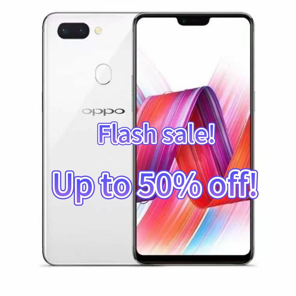 Refurbished OPPO R15 white128G+6G true memory 6.28inch Grade A Quality Arrived in three days Brand like-new original 20MP+16MP 3450mAh 100% capacity Face ID Fingerprint Unlock Smartphones Full Screen