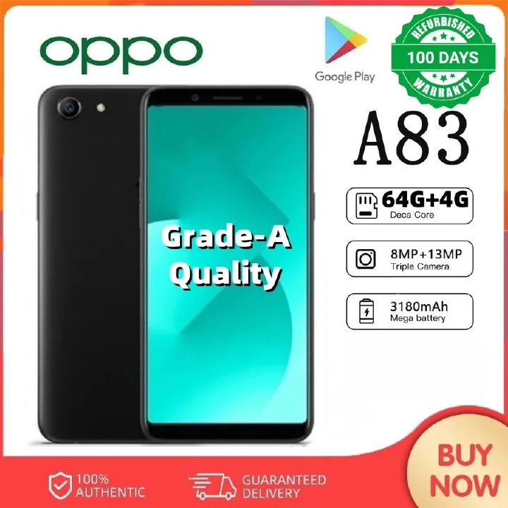 Refurbished Oppo A83 Gold Red Blue Black 4G+64GB Real memory Grade A Quality Arrived in three days Original Smart phone Brand new-like 5.7” Full HD Screen100% battery capacity Android  phones