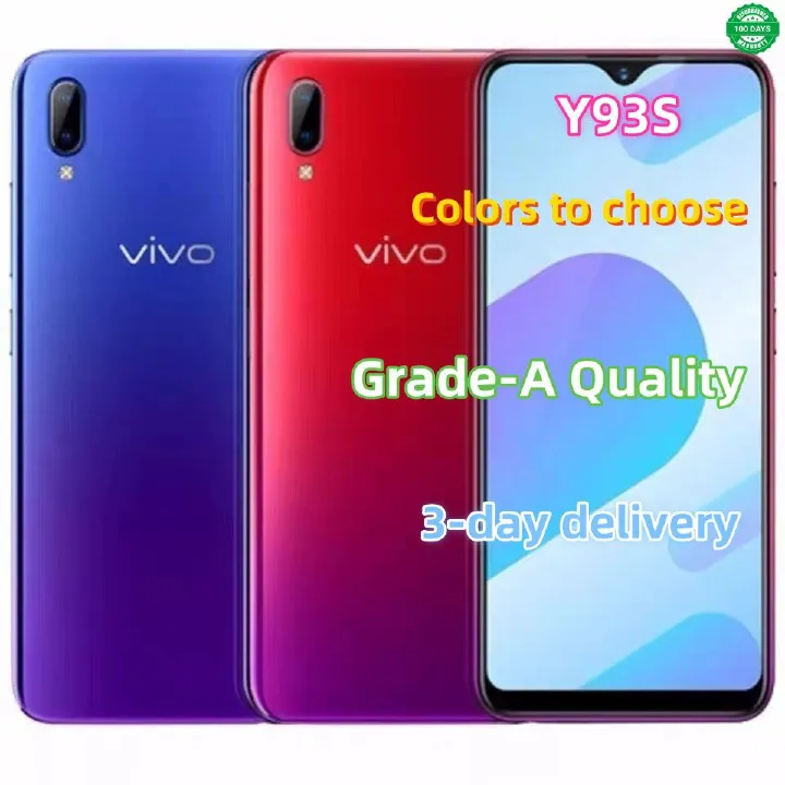 Refurbished VIVO Y93S red blue 6.2 inch 4G+128GB real memory Grade A Quality Arrived in three days Brand like-new 4030mAh 100% capacity battery Dual SIM  Smartphone