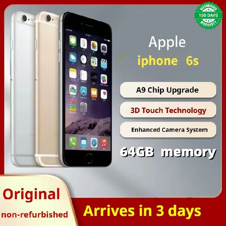 iphone 6s 64GB Memory Arrived in 3 days Original non-refurbished mobile phone ios 15 version 4.7-inch 2750mAh Battery 12MP+5MP with Fingerprint Unlocked Smart Phones