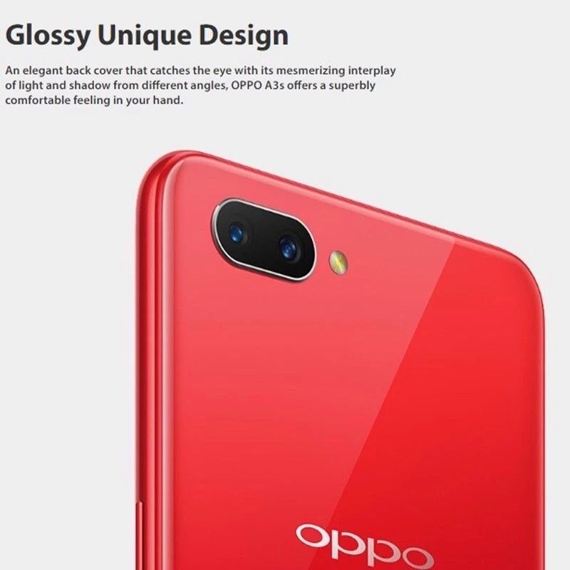 Refurbished OPPO A3S/A5 real memory 64GB+4G Multiple colors available Grade A Quality Face recognition   6.2inch 2G/3G/4G LTE Double Sim Rear camera with 13 MP 100% Battery capacity 4230mAh
