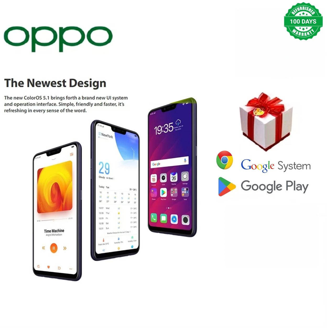 Refurbished phones oppo A9/F11 real memory 6GB+128GB Grade A quality smart phone 6.53 inch display screen  18MP+16MP 4020mAh New battery dual card Fingerprint unlock and Face recognition