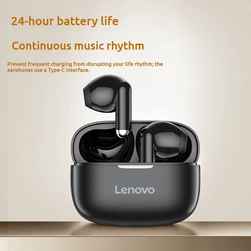 Lenovo Bluetooth 5.4 earbuds Exquisite Compact Intelligent call environment noise reduction Semi-in-ear design Berlin sound quality Music sports and gaming earphone Long battery life 13mm speaker