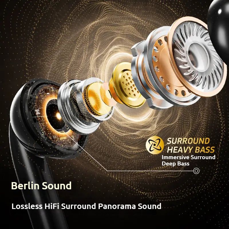 Lenovo Bluetooth 5.4 Original True Wireless Bluetooth Earphones In-ear Intelligent Noise Reduction Music Game  Sports Earbuds  Low Latency Long Battery Life Suitable for Apple Android Smartphones
