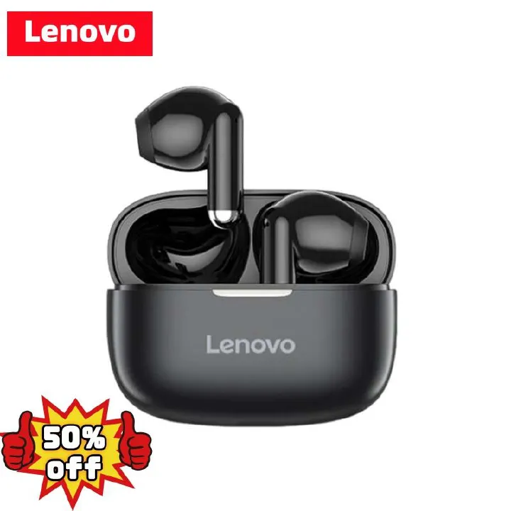 Lenovo EA110 Bluetooth 5.4 earphones, short handle, smart call noise reduction, in-ear 13mm large speaker, HI-FI Berlin sound quality, sports game music headset,300mAh long battery life over 24 hours