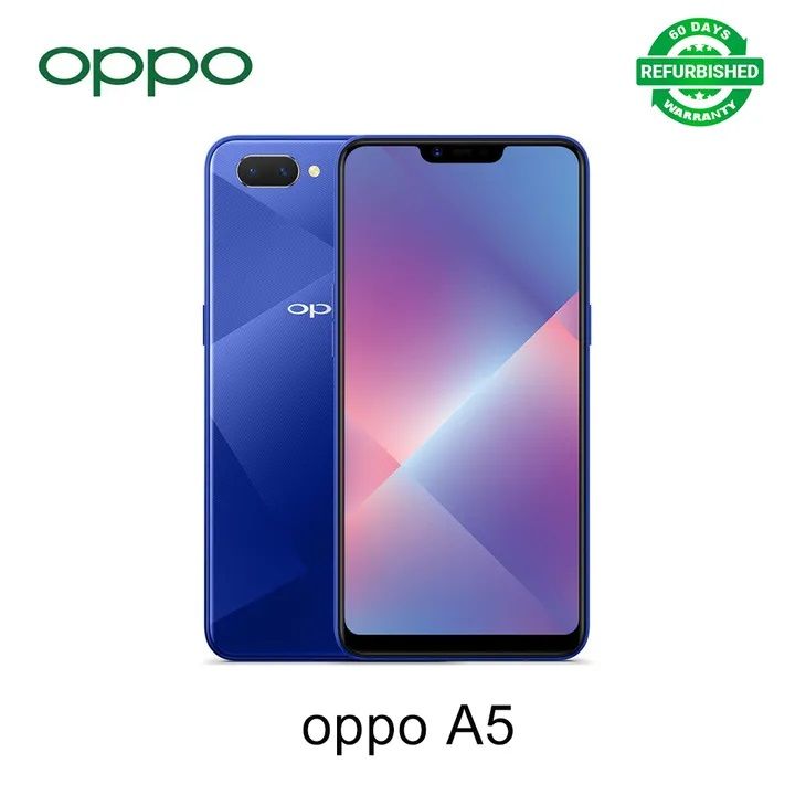 Refurbished oppo A5   Ram 4GB+Rom 64GB,Smart phone Android LTE mobile phone, 6.2-inch screen, front 8mp, rear 13mp + 2MP camera, face unlock, 4230mah battery, 8-core dual card smart phone