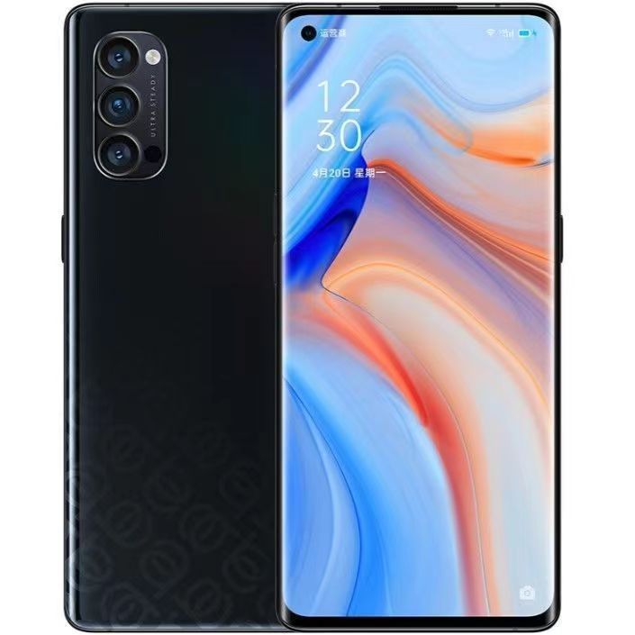 Refurbished  OPPO Reno 4Pro Reno4 Pro 5G network smartphone 6.5 inch curved screen with fingerprint 8/12GB+128/256GB 4000mAh Rear camera: 48MP main lens Front camera: 32MP