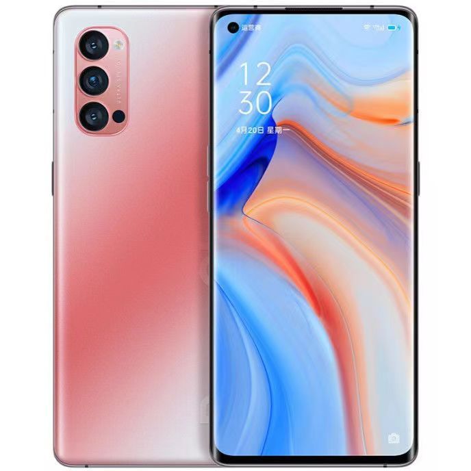 Refurbished  OPPO Reno 4Pro Reno4 Pro 5G network smartphone 6.5 inch curved screen with fingerprint 8/12GB+128/256GB 4000mAh Rear camera: 48MP main lens Front camera: 32MP