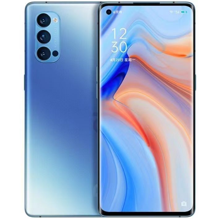 Refurbished  OPPO Reno 4Pro Reno4 Pro 5G network smartphone 6.5 inch curved screen with fingerprint 8/12GB+128/256GB 4000mAh Rear camera: 48MP main lens Front camera: 32MP