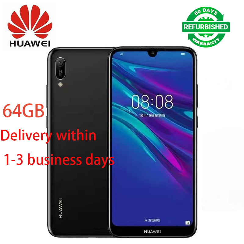 Refurbished Huawei/Honor Y6 2019 6.08 inches 3020mAh 64GB 13MP+8MP Dual SIM Refurbished Phone Smartphone