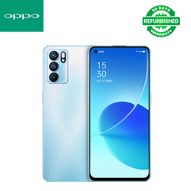 Refurbished Phone OPPO Reno6 5g Network 6.43 inches 64MP+32MP 4300mAh Dual SIM Smartphone