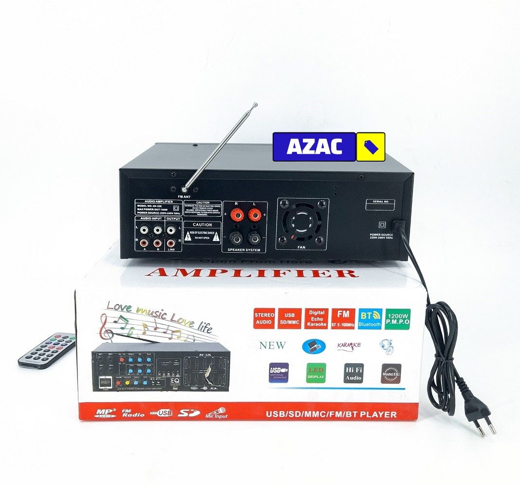 AV G12 Four Mic Input BlueTooth Stereo Audio Amplifier